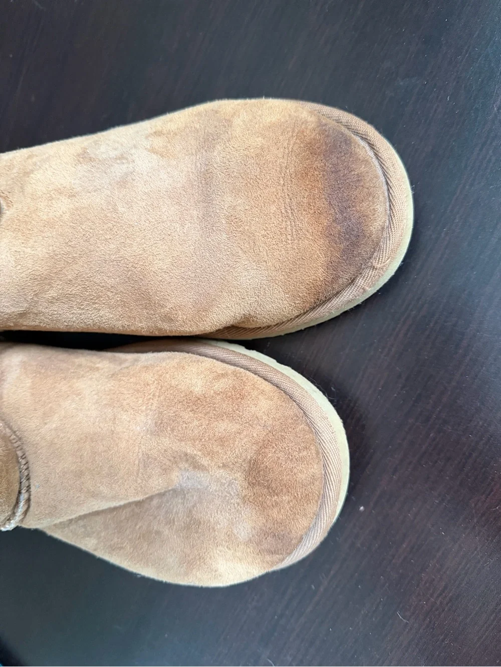 UGG Chestnut Suede Mid-Calf Sheepskin Boots - Women
